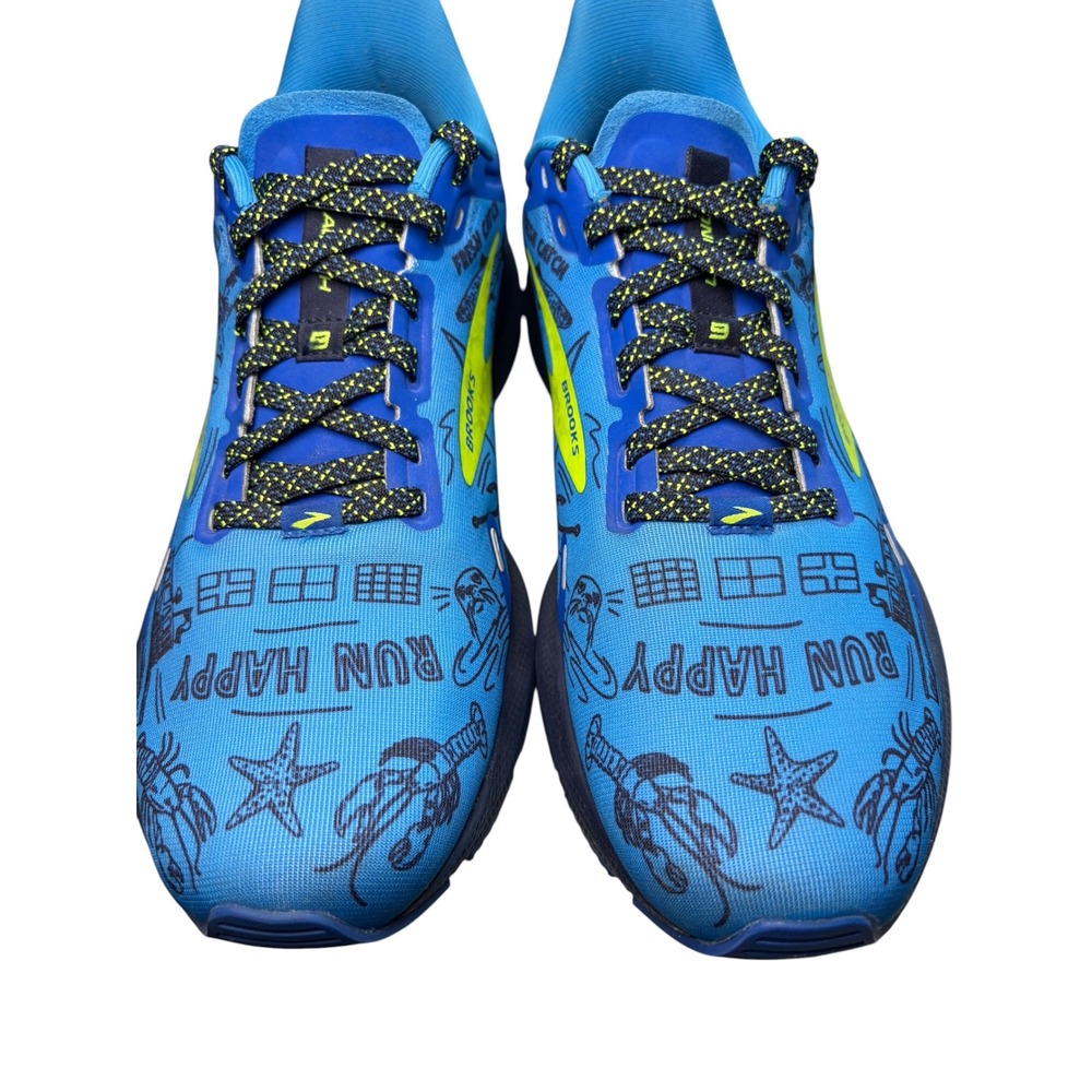 Brooks Launch 9 Boston Marathon Fresh Catch Blue Running Shoes W 10 1203731B